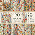 Wildflower Floral Digital Paper Patterns, Watercolor, Junk Paper, PNG, JPG, Printable, 300dpi High Resolution, 3600x3600, 12x12