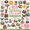 Spring Digital Stickers, Printable Journal PNG, Instant Download Planner Clipart, Sticker Download, Commercial Use, Scrapbooking, Goodnotes