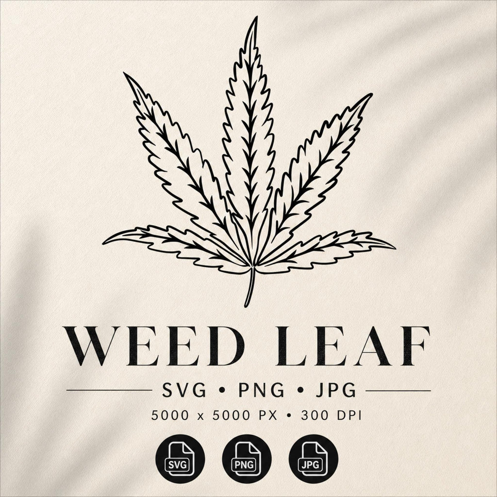 Marijuana Leaf SVG, Weed Leaf Svg, Cannabis Leaf Svg, Pot Leaf Svg, Stoner Svg, Marijuana Svg, Marijuana, Svg