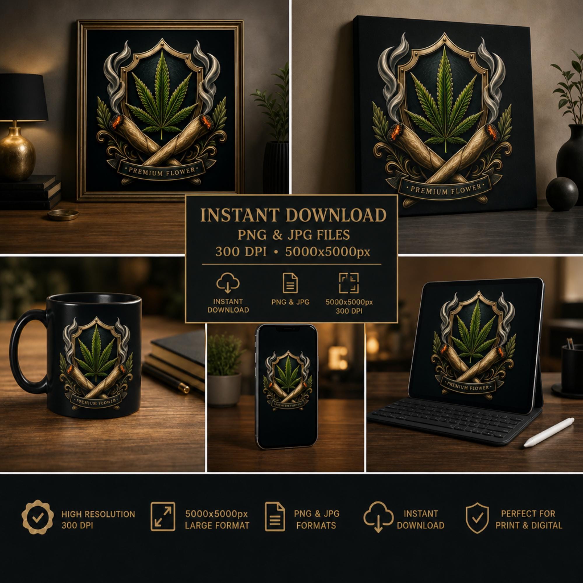 Marijuana PNG, Stoner, Weed Leaf PNG, Marijuana Crest Design, Stoner Clipart, 420 Streetwear Graphic, Sublimation PNG, jpg