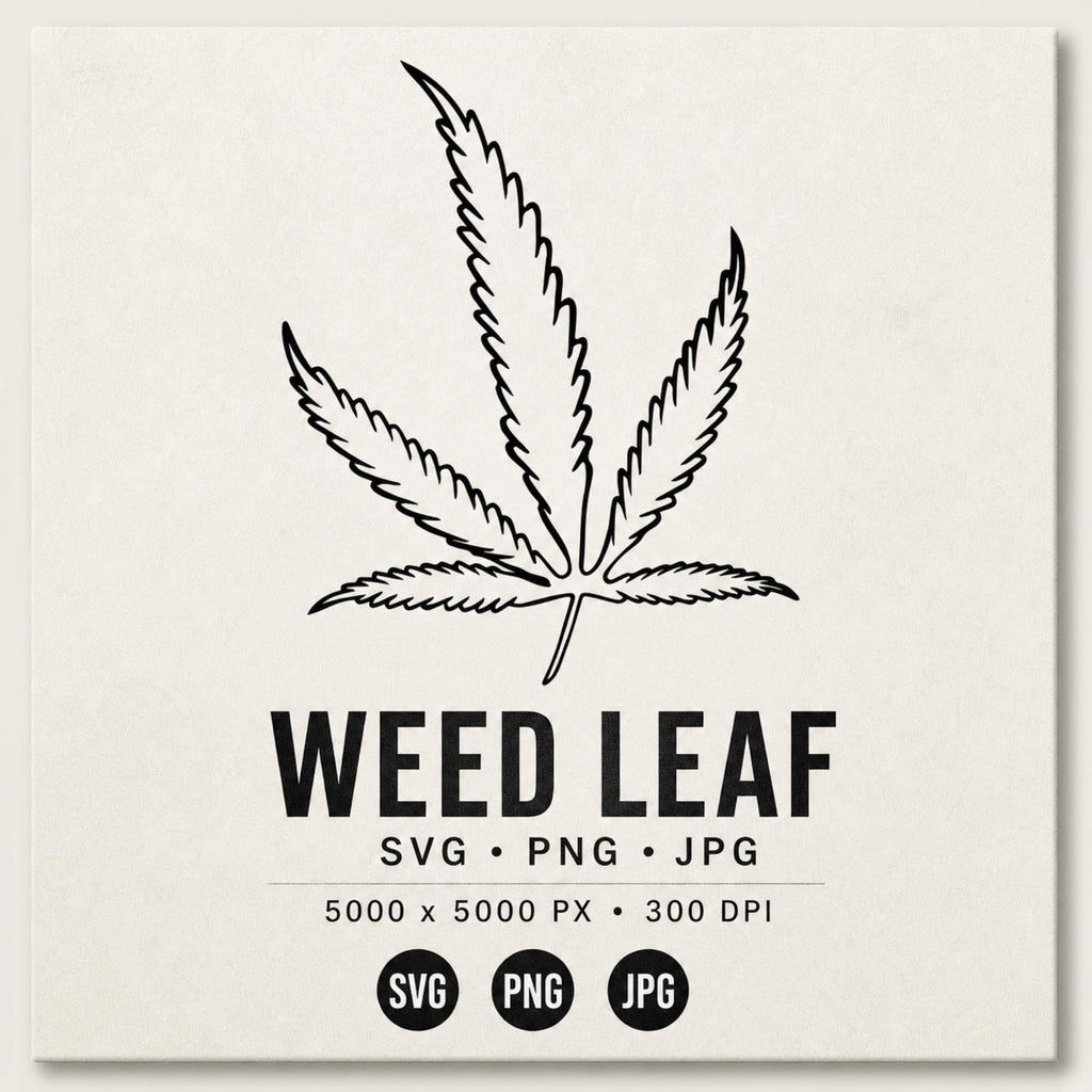 Marijuana Leaf SVG, Weed Leaf Svg, Cannabis Leaf Svg, Pot Leaf Svg, Stoner Svg, Marijuana Svg, Marijuana, Svg