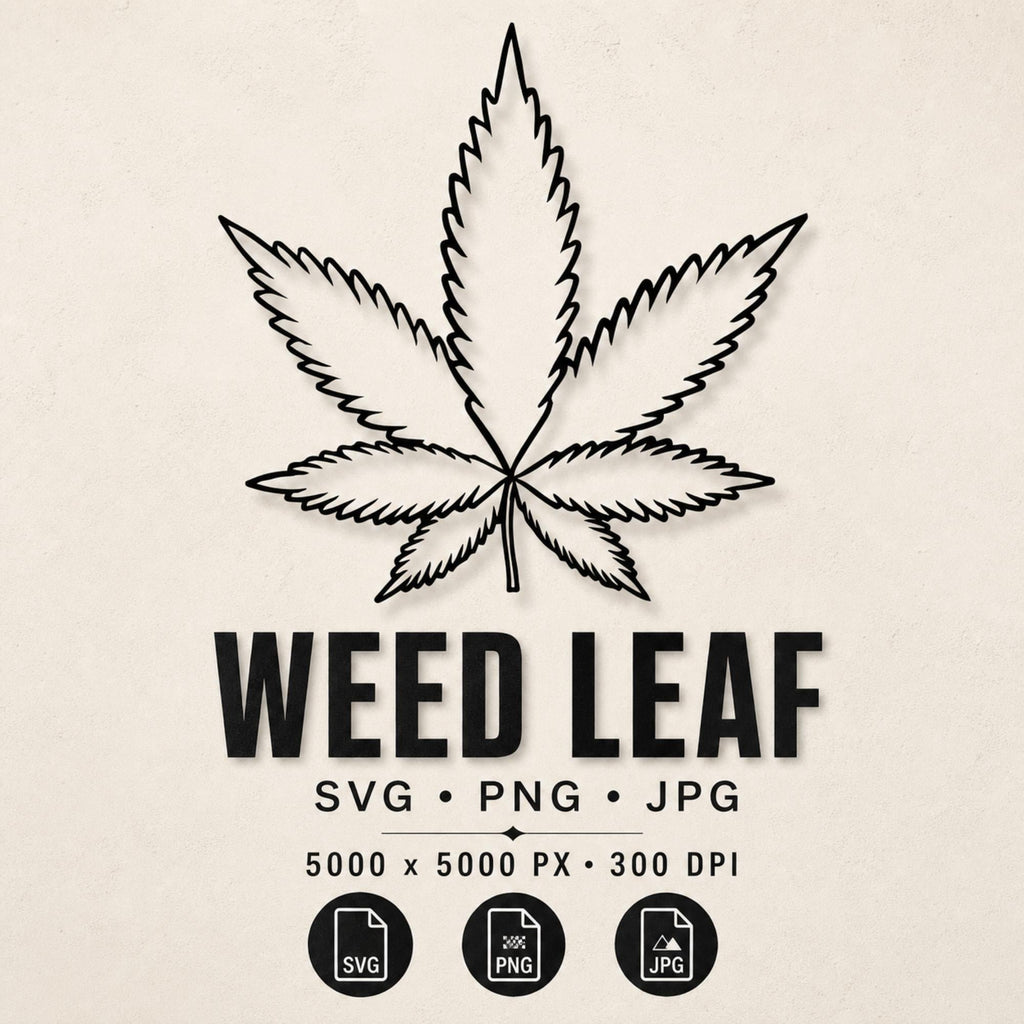 Marijuana Leaf SVG, Weed Leaf Svg, Cannabis Leaf Svg, Pot Leaf Svg, Stoner Svg, Marijuana Svg, Marijuana, SVG