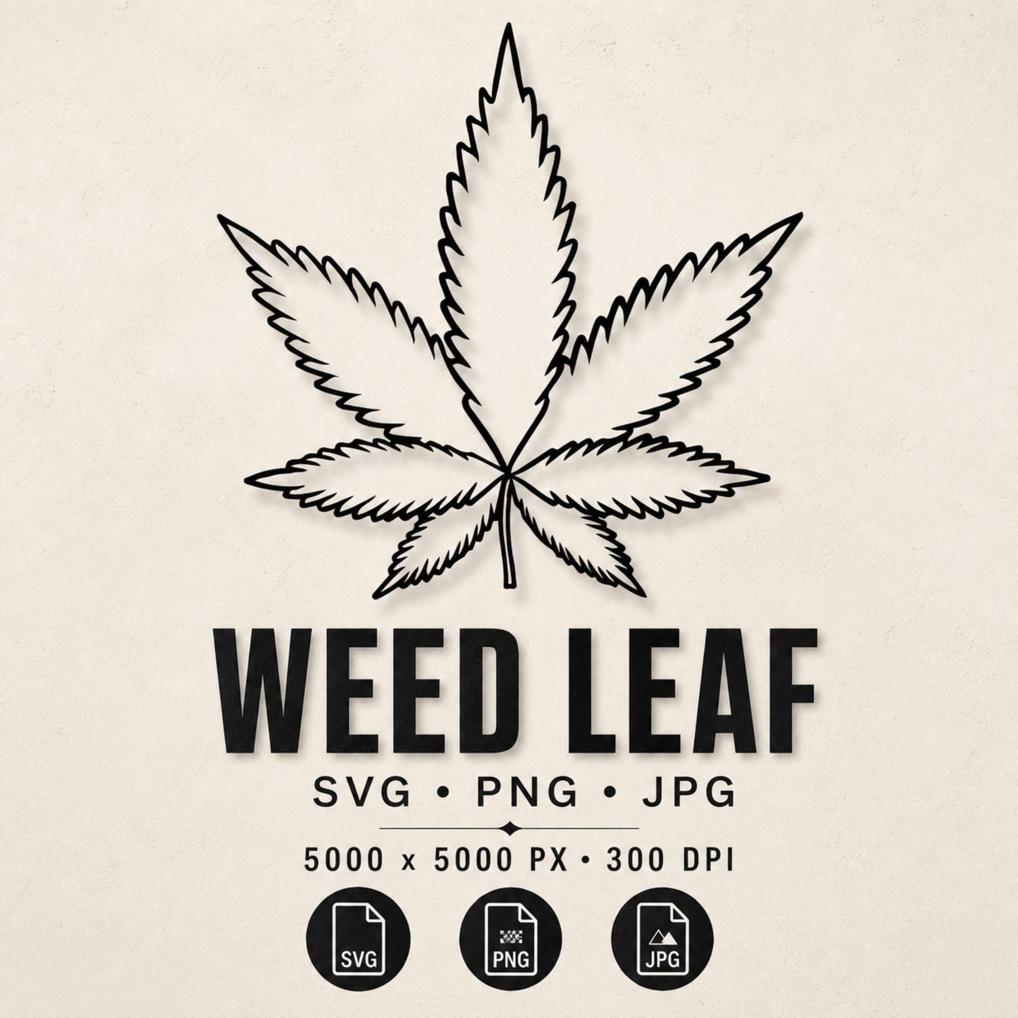Marijuana Leaf SVG, Weed Leaf Svg, Cannabis Leaf Svg, Pot Leaf Svg, Stoner Svg, Marijuana Svg, Marijuana, SVG